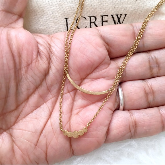 J. Crew Two Layer Crystal Pave Necklace - Picture 5 of 5